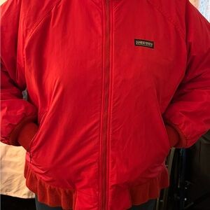 Lands End Women’s Squall Red Jacket with Fleece Lining XL